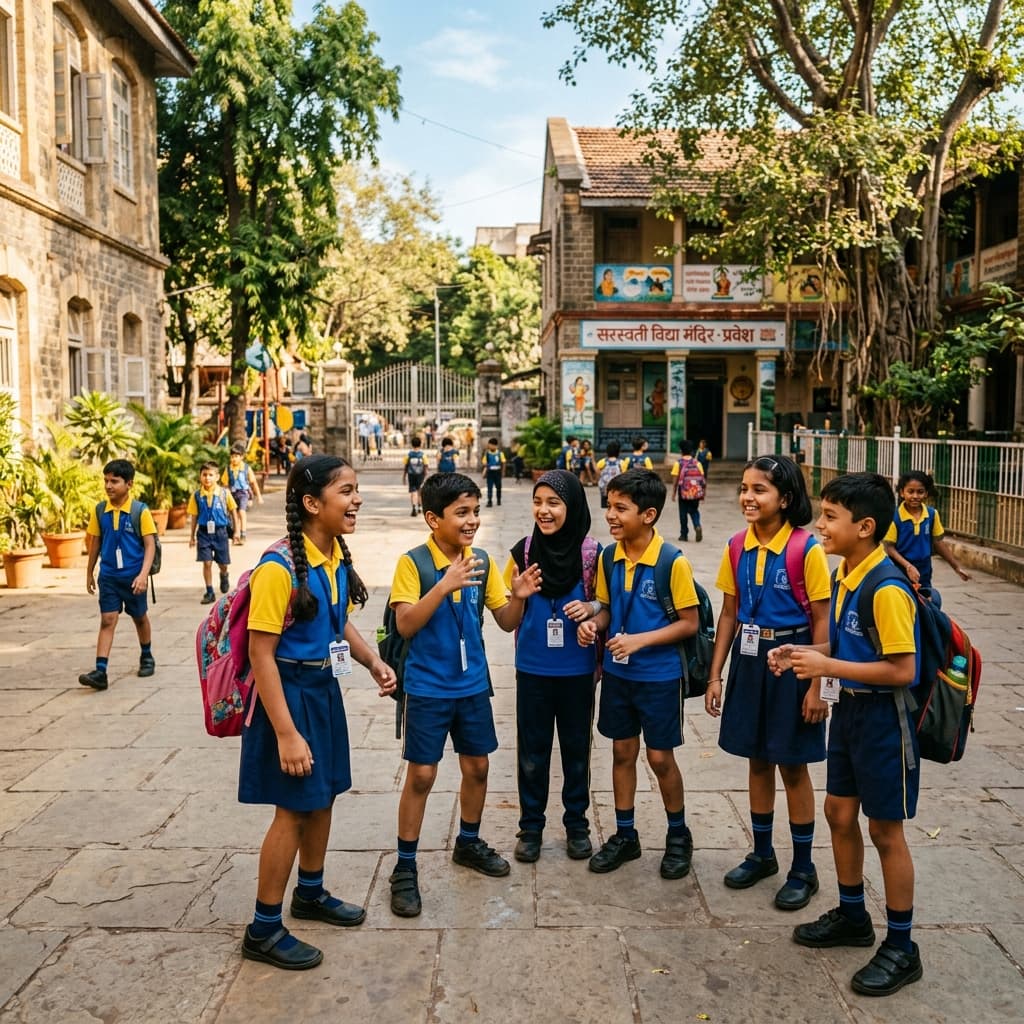 Students in school garden