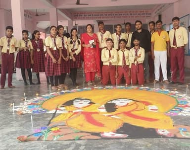 Students participating in national cultural competitions at Gurukul Public School Bahraich